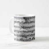 Musiknoten Aquarell Kaffeetasse (Vorderseite Links)