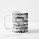 Musiknoten Aquarell Kaffeetasse (Links)
