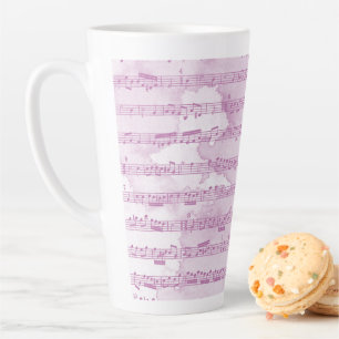 Musiknoten Aquarell Milchtasse