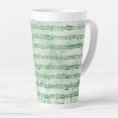 Musiknoten Aquarell Milchtasse (Rechte Ecke)