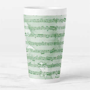 Musiknoten Aquarell Milchtasse