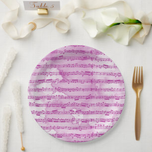 Musiknoten Aquarell Pappteller