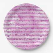 Musiknoten Aquarell Pappteller (Vorderseite)