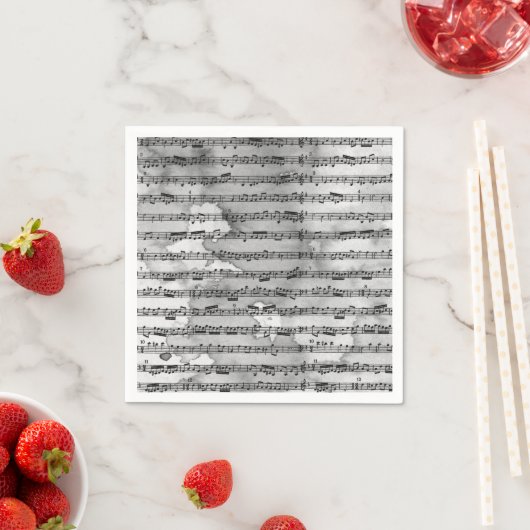 Musiknoten Aquarell Serviette (Beispiel)