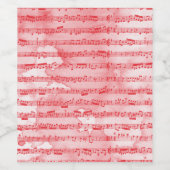 Musiknoten Aquarell Weinetikett (Einzelnes Label)