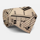 Musiknoten auf Altpapier Krawatte (Gerollt)