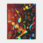 Musiknoten auf Fleece-Decke Fleecedecke (Vorderseite)