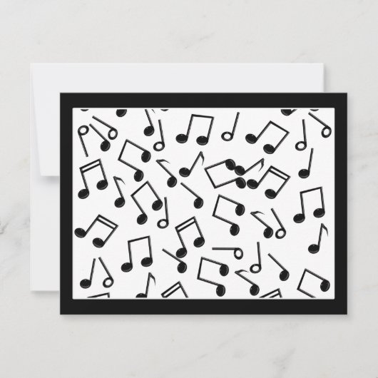 Musiknoten auf Leertaste (Hintergrundfarbe hinzufü Einladung (Vorderseite)