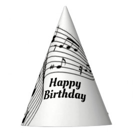 Musiknoten auf Party-Hat Partyhütchen