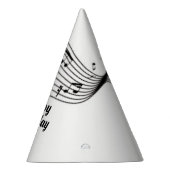 Musiknoten auf Party-Hat Partyhütchen (Rechts)