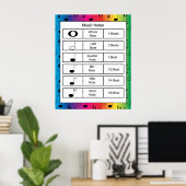 Musiknoten auf Rainbow-Hintergrund Poster (Heimbüro)