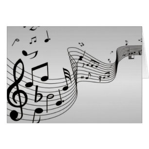 Musiknoten auf Silber