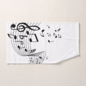 Musiknoten auf Silber Badhandtuch Set (Handtuch)