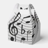 Musiknoten auf Silber Geschenkschachtel (Rückseite)
