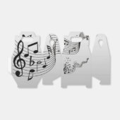 Musiknoten auf Silber Geschenkschachtel (Ungefaltet)
