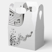 Musiknoten auf Silber Geschenkschachtel (Geöffnet)