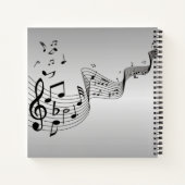 Musiknoten auf Silber Notizblock (Rückseite)
