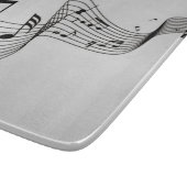 Musiknoten auf Silber Schneidebrett (Ecke)