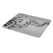 Musiknoten auf Silber Schneidebrett (Ecke)