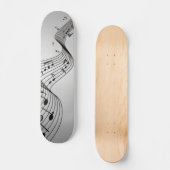 Musiknoten auf Silber Skateboard (Vorderseite)