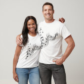 Musiknoten auf Silber T-Shirt (Unisex)