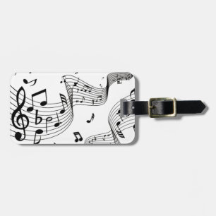 Musiknoten auf Weiß Gepäckanhänger