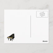 Musiknoten aus Gold und Black Grand Piano Postkarte (Rückseite)