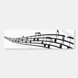 Musiknoten Autoaufkleber