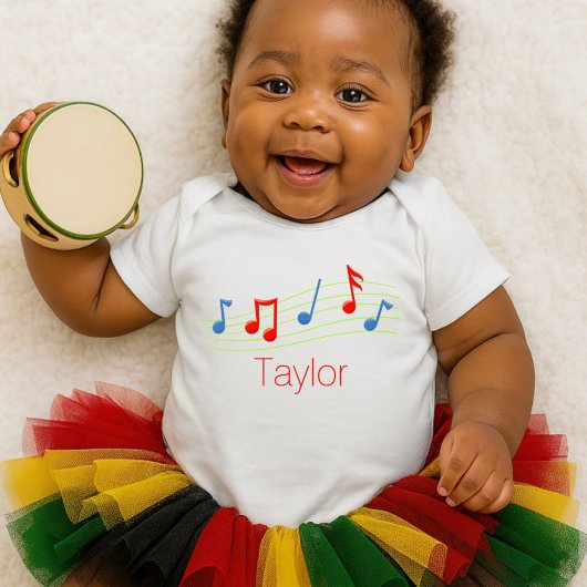 Musiknoten Baby Strampler