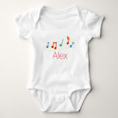 Musiknoten Baby Strampler (Vorderseite)