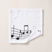 Musiknoten-Badezimmer-Tuch-Set Badhandtuch Set (Waschlappen)