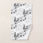 Musiknoten Badhandtuch Set (Handtuch)