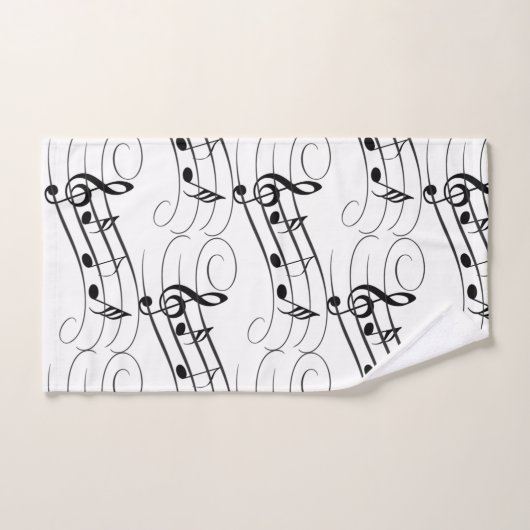Musiknoten Badhandtuch Set (Handtuch)