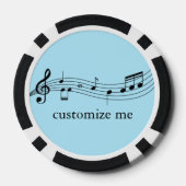 Musiknoten Band oder Chor individuelle Musik Pokerchips (Rückseite)