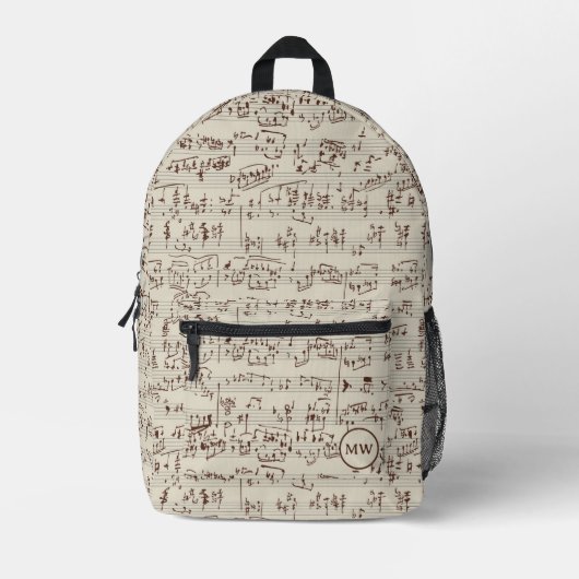 Musiknoten Bedruckter Rucksack (Vorderseite)