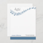 Musiknoten Benutzerdefinierte flache Mitteilungska (Vorne/Hinten)