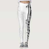 Musiknoten-Blatt Leggings (Vorderseite)