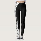 Musiknoten-Blatt Leggings (Vorderseite)