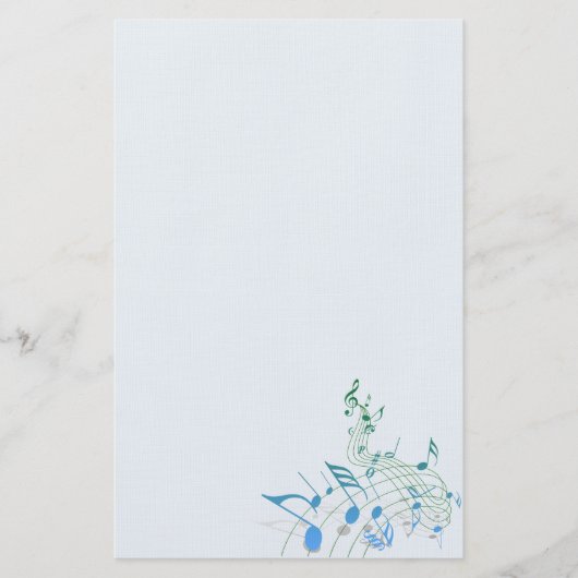 Musiknoten Briefpapier (Vorderseite)
