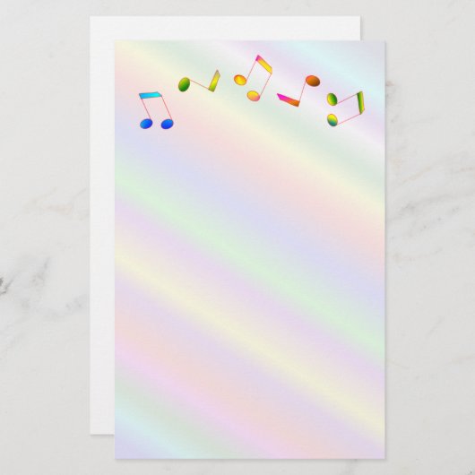 Musiknoten Briefpapier (Vorne/Hinten)