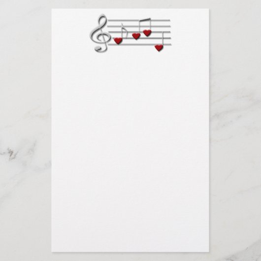 Musiknoten Briefpapier (Vorderseite)