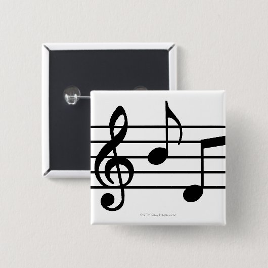 Musiknoten Button (Vorne & Hinten)