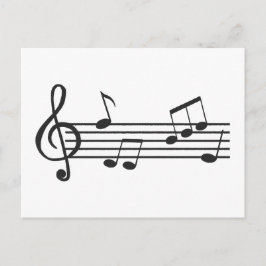 Musiknoten Cliparts, Violinschlüssel Doodle Postkarte