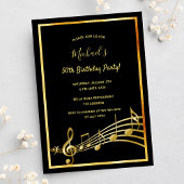 Musiknoten der Geburtstagsparty Einladung