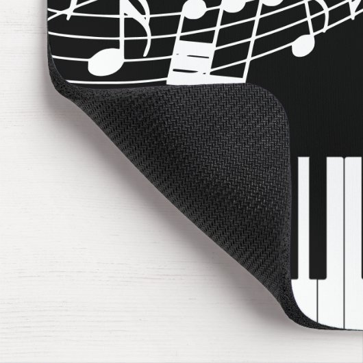 Musiknoten der Piano-Tastatur, Monogramm, benutzer Mousepad (Ecke)