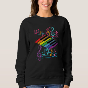 Musiknoten der Pianobar-Pianistin Sweatshirt