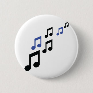 Musiknoten des blauen Schwarzen Button