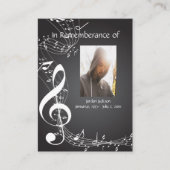Musiknoten des Gedächtnisses Visitenkarte (Vorderseite)