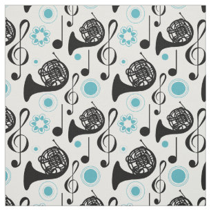 Musiknoten des Horn Instrument Orchesters Stoff