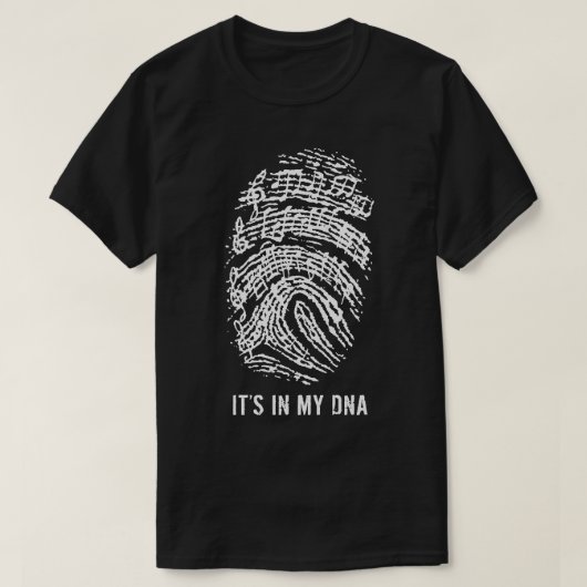 MUSIKNOTEN, DIE ES IN MEINER DNA IST T-Shirt (Design vorne)